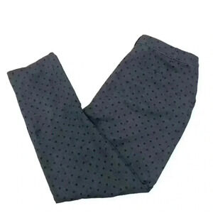 Boden Women’s Size 6L Gray Polkadot Wool Crop Slim Pants Career Straight‎ Leg
